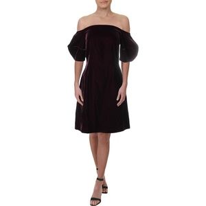 JILL JILL STUART Off-The-Shoulder Vevlet Dress